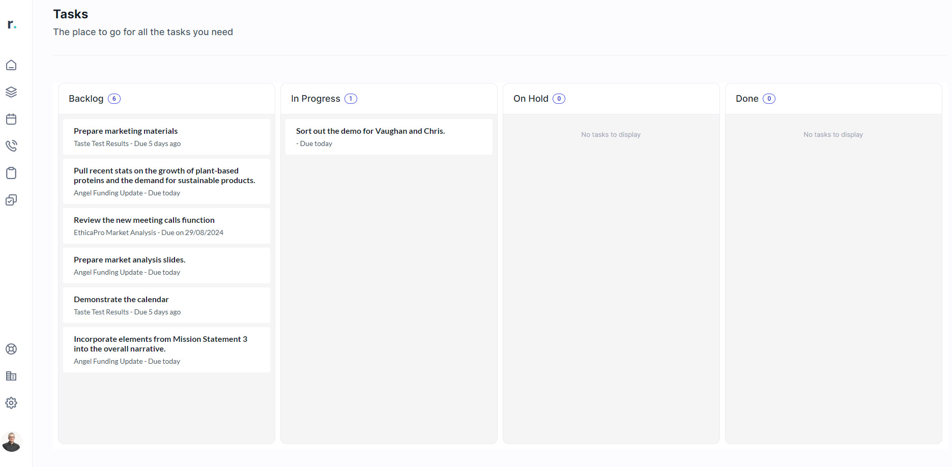 Advanced task management
feature